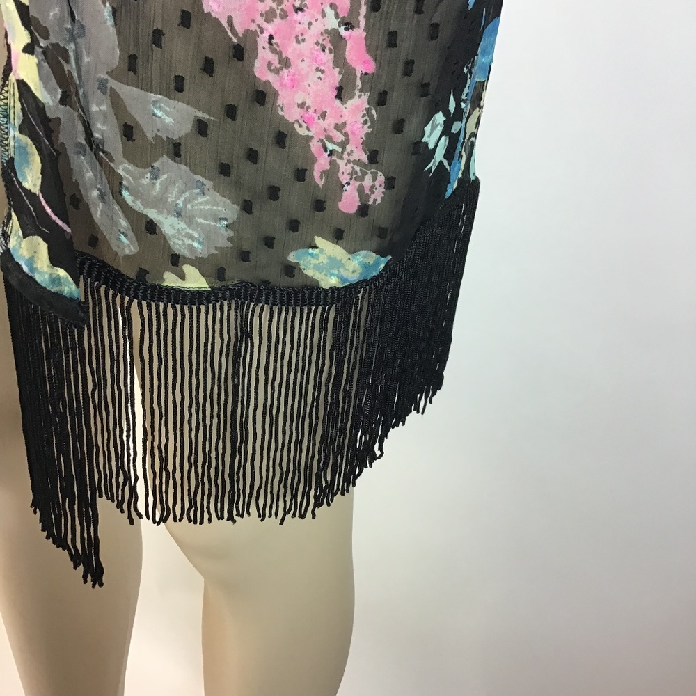 MIXIT Kimono Boho Fringes Coverup Size S/M/L - Picture 5 of 8